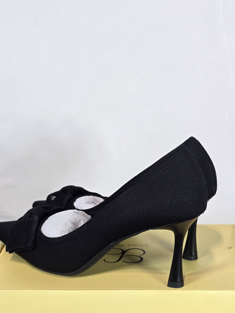 Cosy Island Classic Black Pointed Toe Pumps with Bow Detail Size 8.5 - Picture 9 of 16